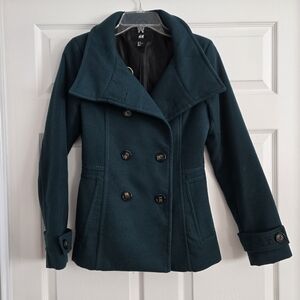 Donated-Hunter Green Pea Coat